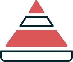 icono de vector de gráfico piramidal