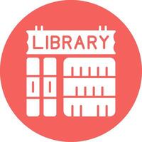 icono de vector de biblioteca