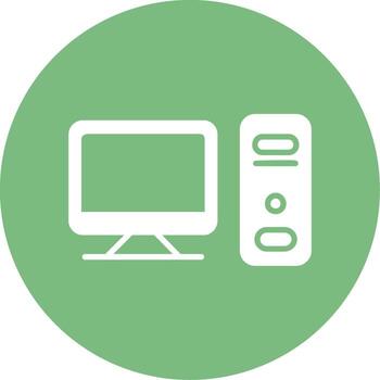 icono de vector de computadora