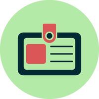 icono de vector de tarjeta de identificación