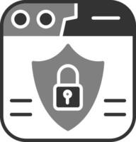 icono de vector de protección de datos