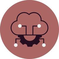 Cloud Server Settings Vector Icon
