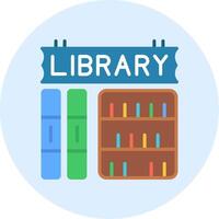 icono de vector de biblioteca