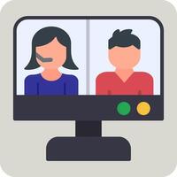 Video Conference Vector Icon