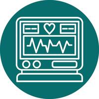 icono de vector de electrocardiograma