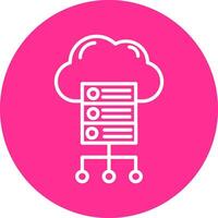Cloud Server Vector Icon