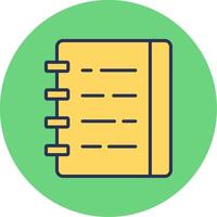 icono de vector de cuaderno