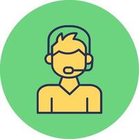 Call Center Agent Vector Icon