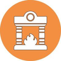 icono de vector de chimenea