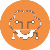 Cloud Server Settings Vector Icon