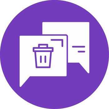 Eliminar mensaje vector icono