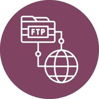 icono de vector ftp