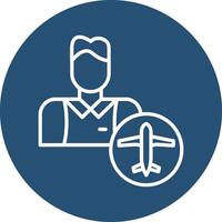 Flight Attendant Vector Icon