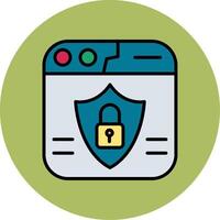 icono de vector de protección de datos