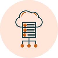 Cloud Server Vector Icon