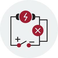 icono de vector de circuito eléctrico