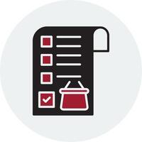 Shopping List Vector Icon