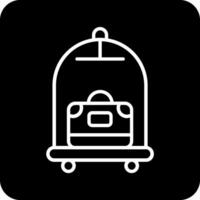 Luggage Cart Vector Icon