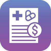 Medical Bill Vector Icon