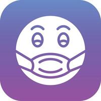 Face with Medical Mask Vector Icon