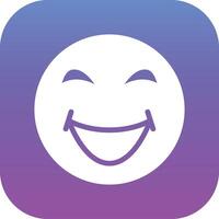 Grinning Squinting Face Vector Icon