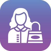 Woman Shopping Vector Icon