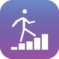 Person Climbing Stairs Vector Icon