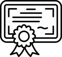 icono de vector de certificado