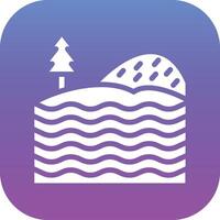 Lake Landscape Vector Icon