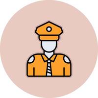 icono de vector de guardia de seguridad