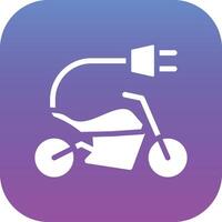 icono de vector de bicicleta eléctrica