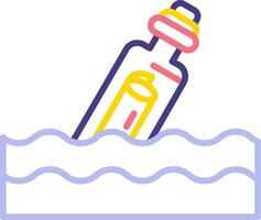 Message In A Bottle Vector Icon