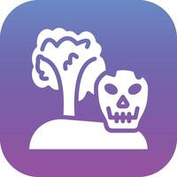 Skull Island Vector Icon