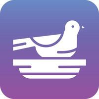 Brids in Nest Vector Icon