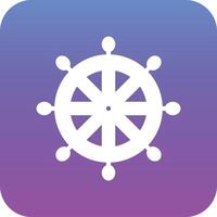 Ship Wheel Vector Icon