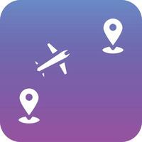 Flight Location Vector Icon