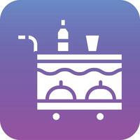 Airplane Food Trolley Vector Icon