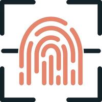 Fingerprint Scanner Vector Icon