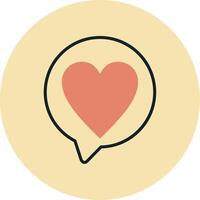 Love Chat Vector Icon