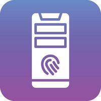 Mobile Fingerprint Vector Icon