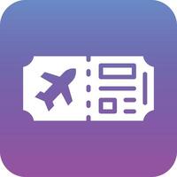 Flight Ticket Vector Icon