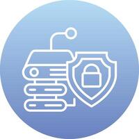 icono de vector de seguridad de datos