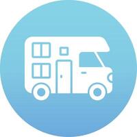 icono de vector de autocaravana