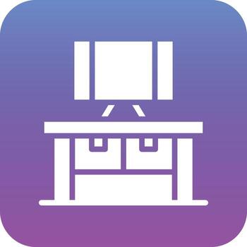 Computer Table Vector Icon