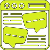 Browser Chat Vector Icon