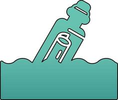 Message In A Bottle Vector Icon