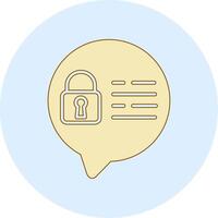 Chat Lock Vector Icon