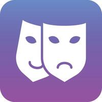 teatro máscara vector icono