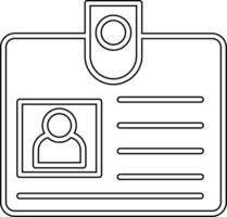 icono de vector de tarjeta de identificación