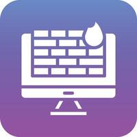 Computer Firewall Vector Icon